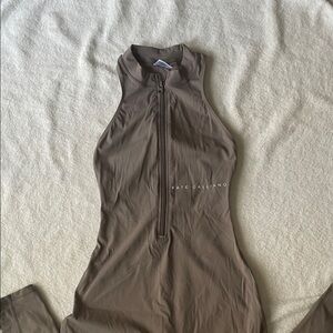 Galliano Taupe Zip-Up Bodysuit